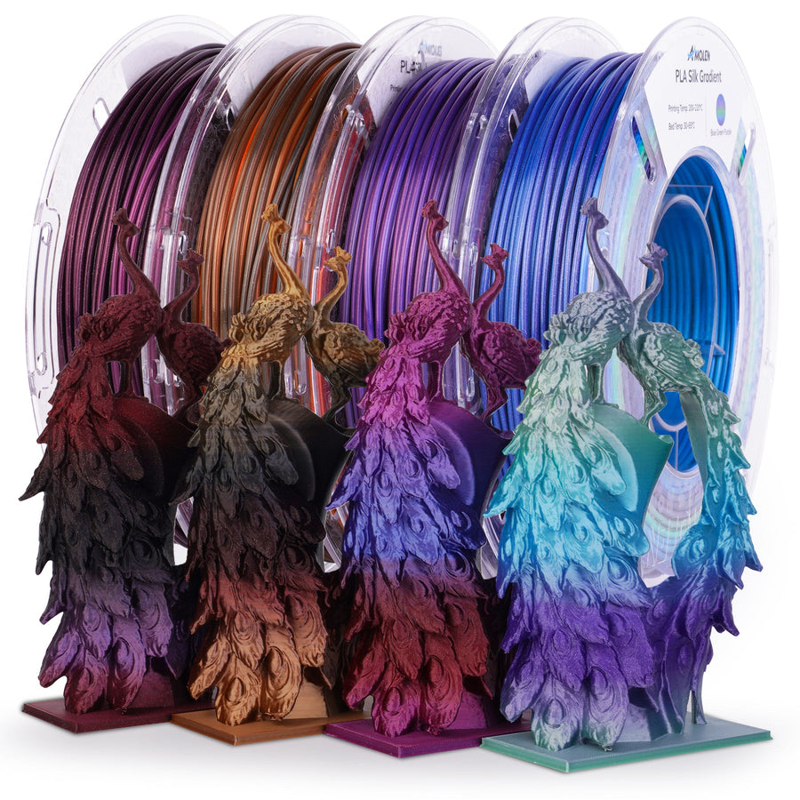 PLA Silk Shiny Gradient Variety Pack (4x200g) - 1.75MM