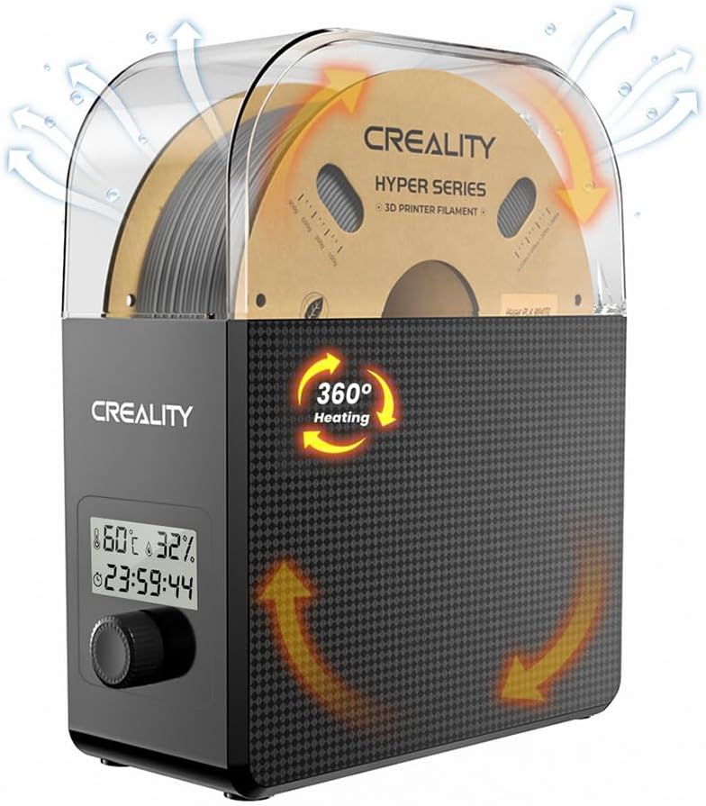 2025 New Official Creality Filament Dryer Box 2.0 with Fans Upgraded 1KG 3D Printer Material Dehydrator Keep Materials Dry during Printing