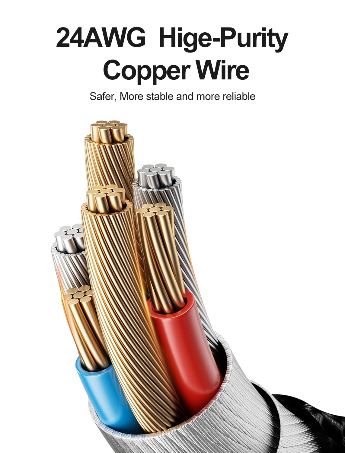 59" inch CFS Extension Cable for Creality K2P/Hi Combo 3D Printer, 6Pin 24 AWG Copper Core Extension Jumper Cord 1.5M with Magnetic Ring