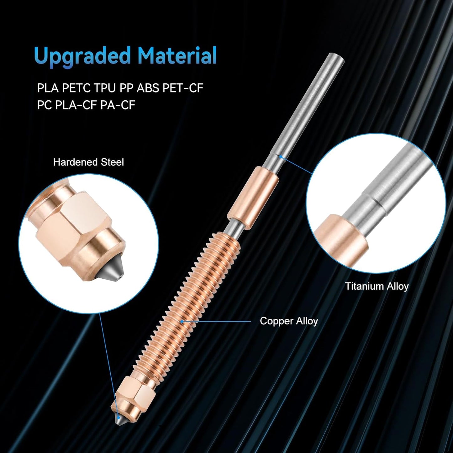K2 Plus Ceramic Heating Block Hotend Kit, Quick-Swap Nozzle Kit,350°C High Temperature Resistance, All-Metal Hot End