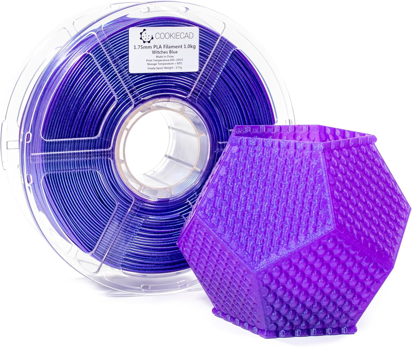 Cookie Cad Elixir PLA Filament 1.75Mm 1Kg Iridescent 3D Printer Filament