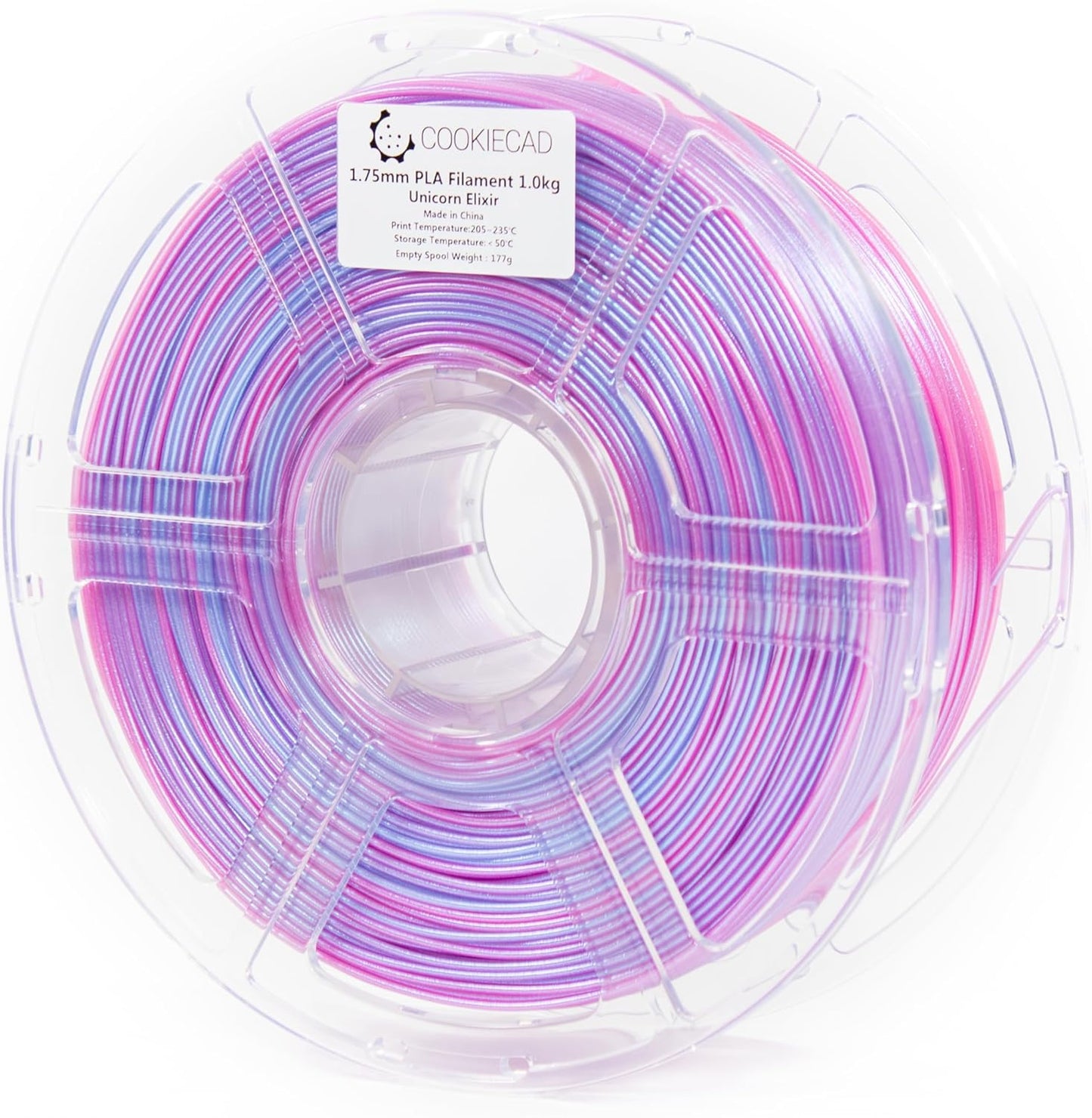 Cookie Cad Elixir PLA Filament 1.75Mm 1Kg Iridescent 3D Printer Filament