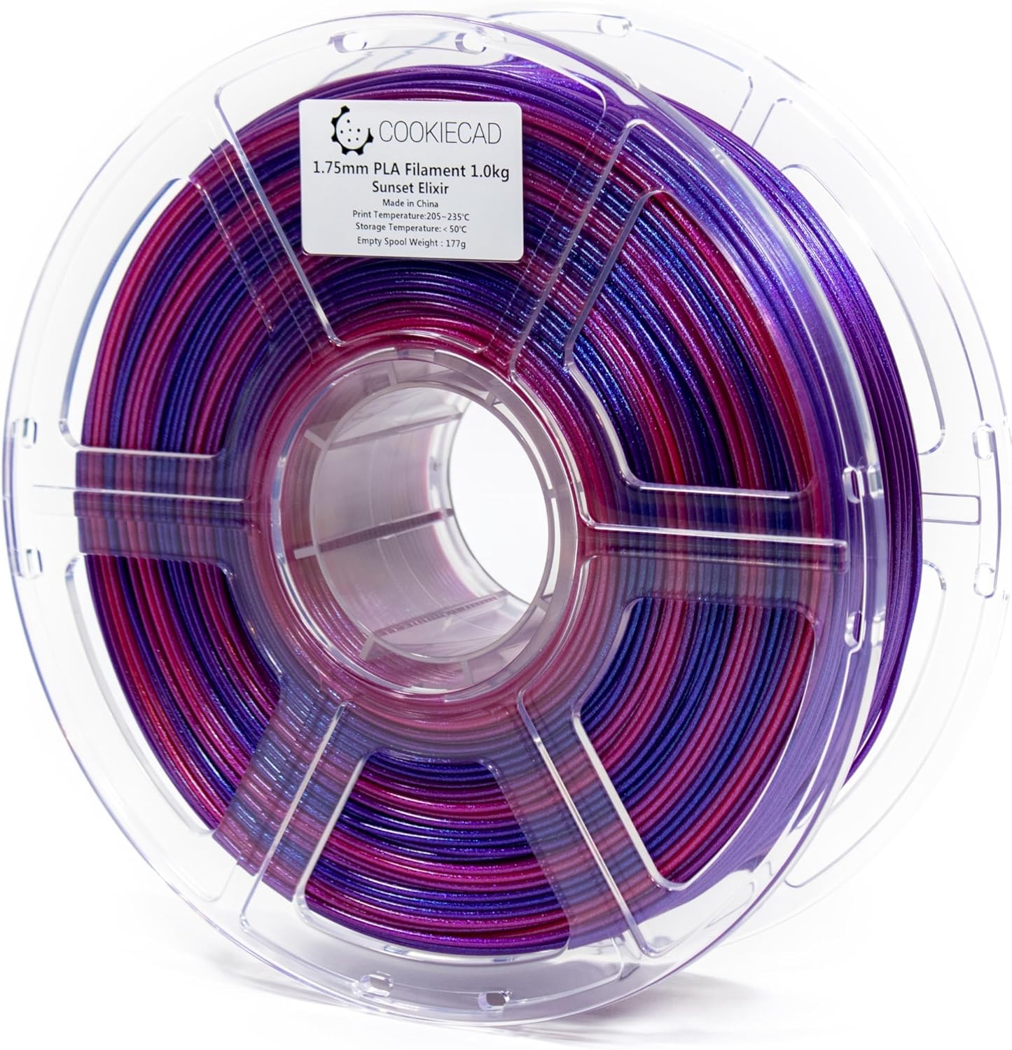 Cookie Cad Elixir PLA Filament 1.75Mm 1Kg Iridescent 3D Printer Filament