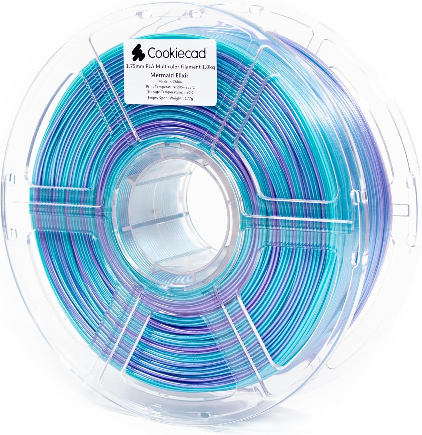 Cookie Cad Elixir PLA Filament 1.75Mm 1Kg Iridescent 3D Printer Filament