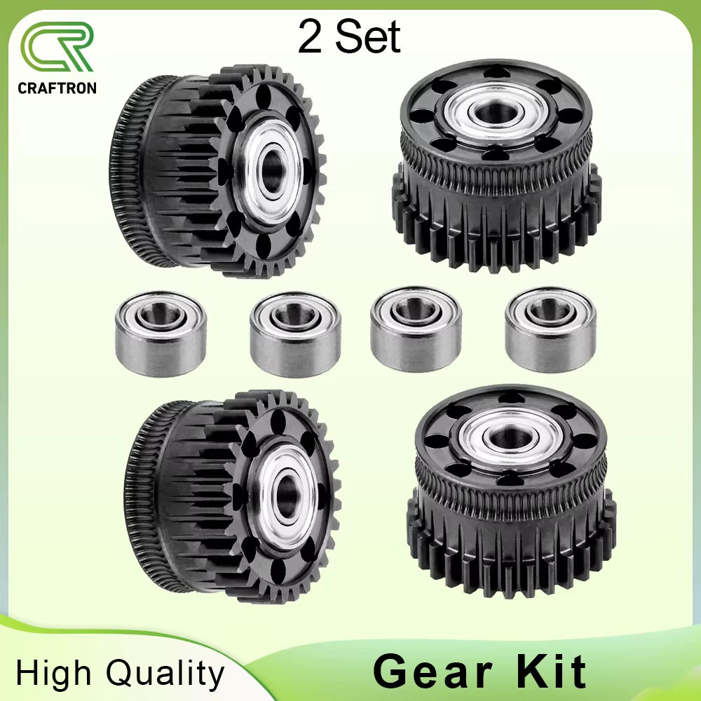 Upgrade Extruder Gear Kit for Creality K2 plus Hi Dual Helical All Metal Extruder Driver Gear Nickel DLC Coated 3D Printer Part