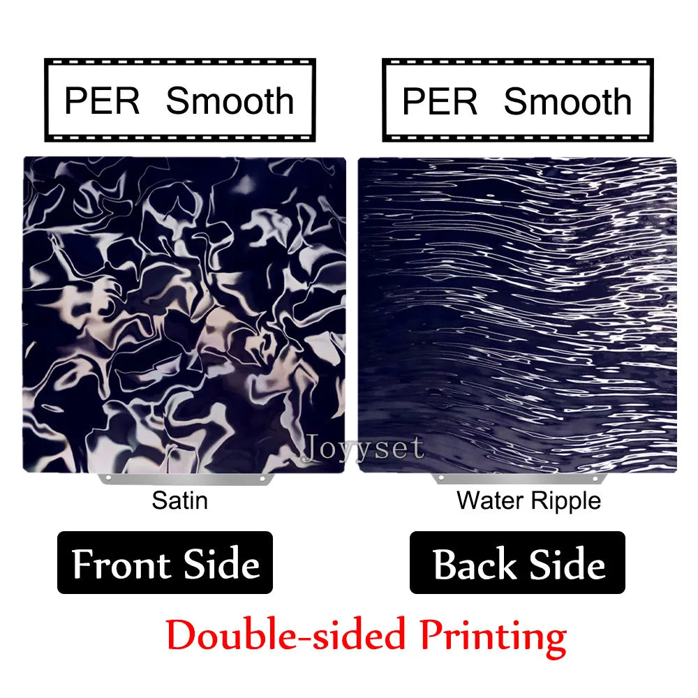Holographic PEI Sheet 235X235 mm Double Sided Spring Steel Sheet for Neptune 4, CR20, Ender 3, Adventurer 5m, & More!