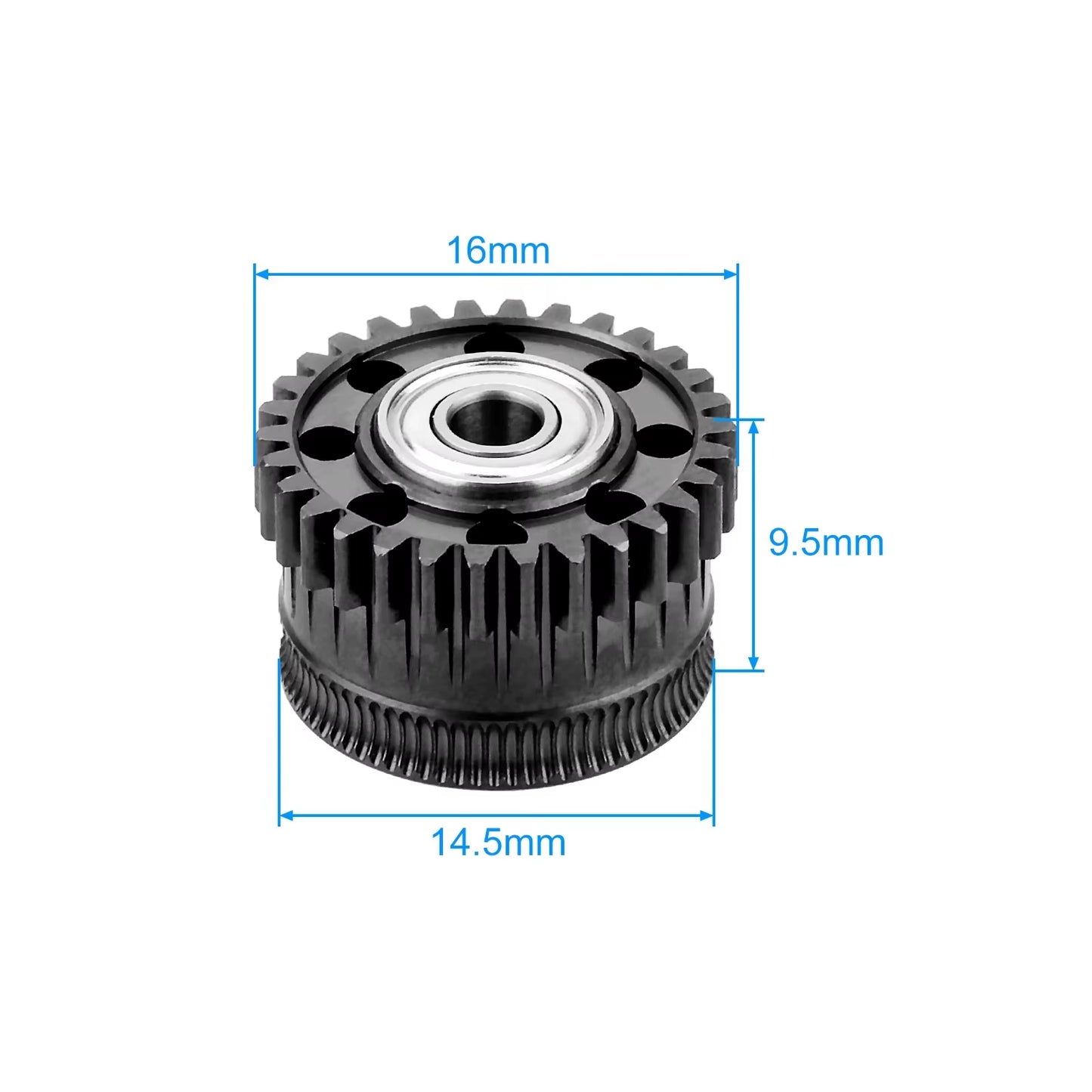 Upgrade Extruder Gear Kit for Creality K2 plus Hi Dual Helical All Metal Extruder Driver Gear Nickel DLC Coated 3D Printer Part