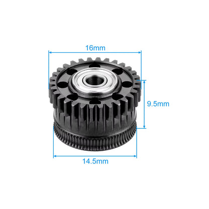 Upgrade Extruder Gear Kit for Creality K2 plus Hi Dual Helical All Metal Extruder Driver Gear Nickel DLC Coated 3D Printer Part