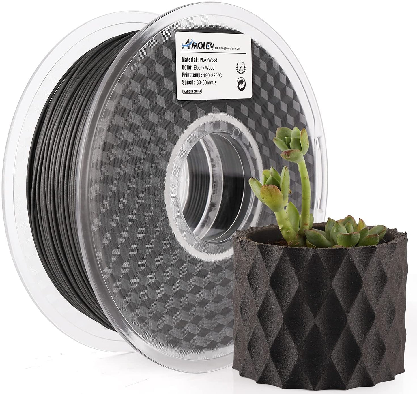 PLA Wood 1.75mm, 1KG/2.2LB