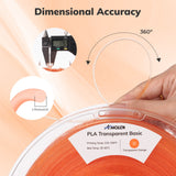 PLA Crystal-Transparent 1.75mm, 1KG/2.2LB
