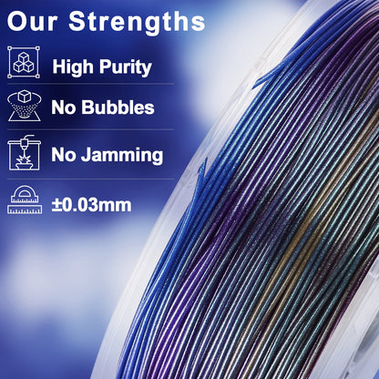 PLA Galaxy / Sparkle & Shiny 1.75mm, 1KG/2.2LB