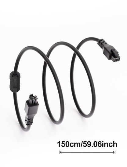 59" inch CFS Extension Cable for Creality K2P/Hi Combo 3D Printer, 6Pin 24 AWG Copper Core Extension Jumper Cord 1.5M with Magnetic Ring