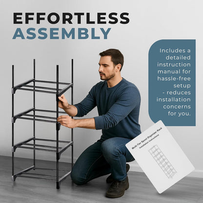 9-Tier 3D Printer Filament Spool Storage Rack with Anti-Tip Kit, Stand Organizer Can Store up to 54 Rolls for 3D Printer Lovers