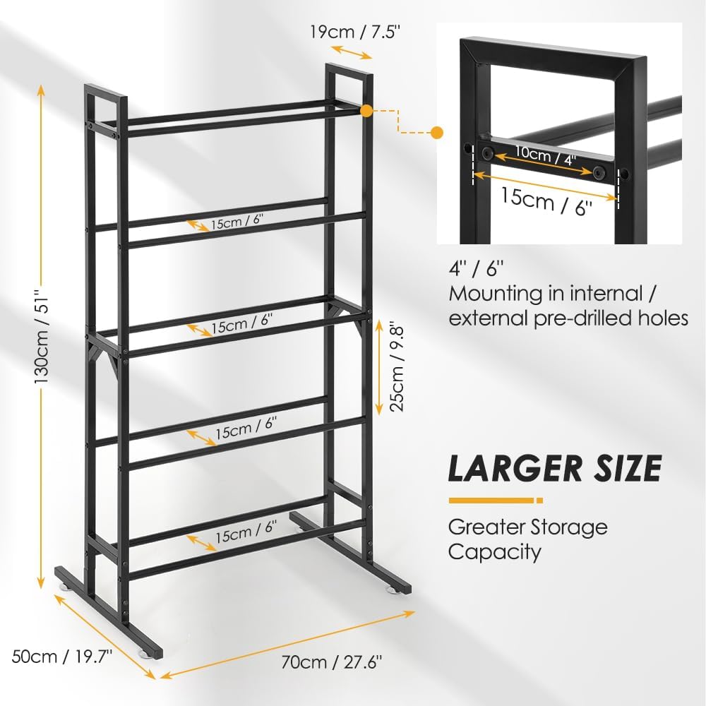 5-Tier Filament Spool Holder with Filament Storage Bags and Pump Heavy Duty Metal Shelf Organizer for 3D Printing Studios