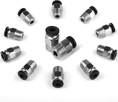 10 PCS Premium PC4-M10 Bowden Tube Coupler Male Compatible with  3D Printers & Splitters