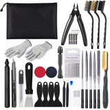 62PCS 3D Printer Tool Kit, 3D Post-Processing Accessories with Hand Drill, Deburring Tool, Cutter, Needle Files, Scrapers, Brushes, Tweezers, and Nozzle Cleaning