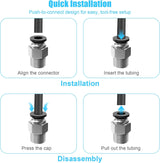 10 PCS Premium PC4-M10 Bowden Tube Coupler Male Compatible with  3D Printers & Splitters