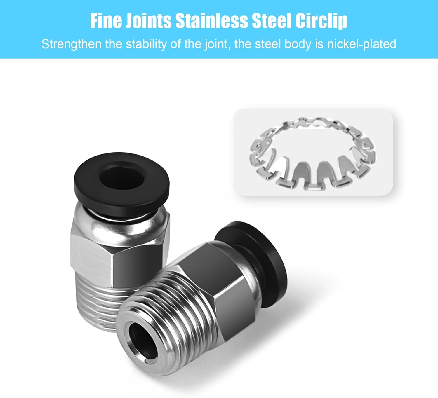 10 PCS Premium PC4-M10 Bowden Tube Coupler Male Compatible with  3D Printers & Splitters