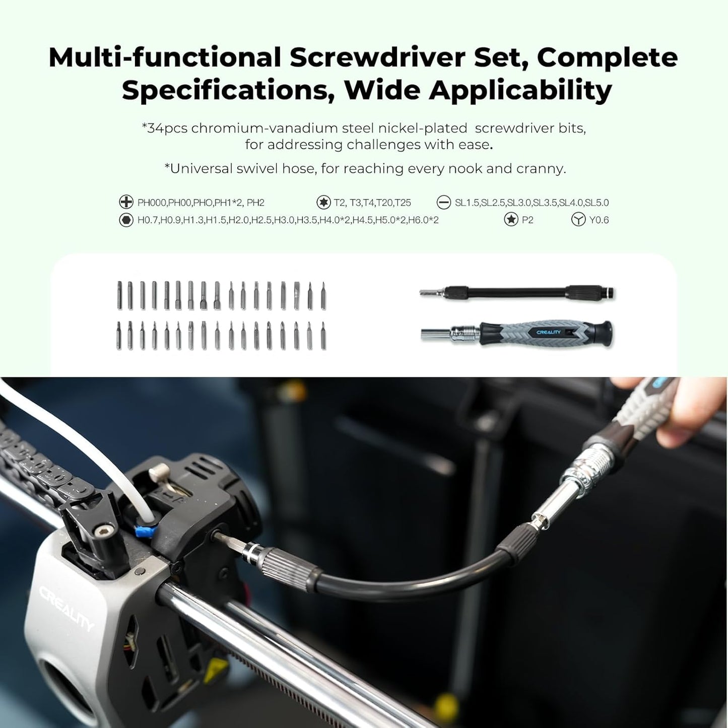 Creality 3D Printer Tool Kit, 74Pcs Assembly, Removal, Filament Cutting, etc...