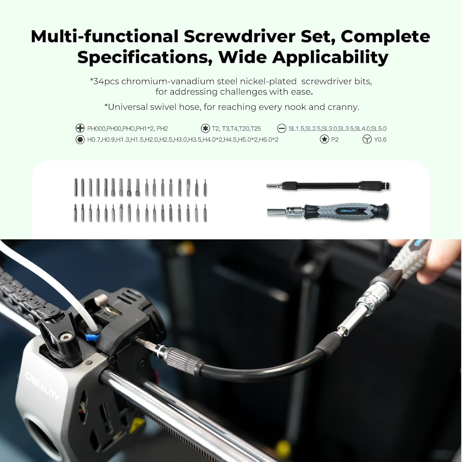 Creality 3D Printer Tool Kit, 74Pcs Assembly, Removal, Filament Cutting, etc...