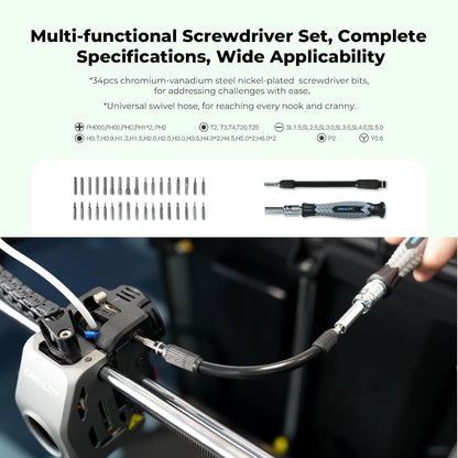 Creality 3D Printer Tool Kit, 74Pcs Assembly, Removal, Filament Cutting, etc...