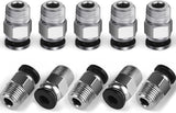 10 PCS Premium PC4-M10 Bowden Tube Coupler Male Compatible with  3D Printers & Splitters
