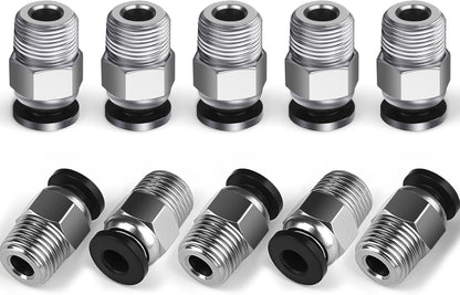 10 PCS Premium PC4-M10 Bowden Tube Coupler Male Compatible with  3D Printers & Splitters