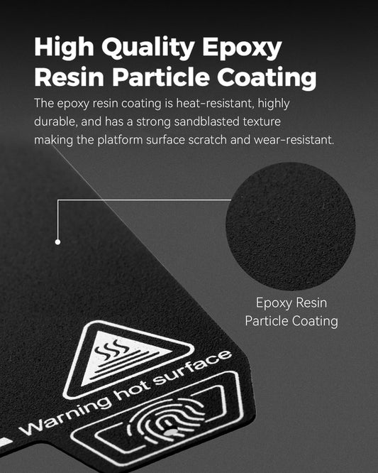Creality K2 Plus Build Plate, 370X370mm Epoxy Resin Low Heat Surface 