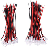  30 Pairs JST 1.25 mm 2 Pin Micro Male/Female Connector Plugs with Red Black Wire 80 mm