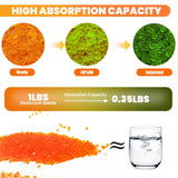 2 LBS Orange Reusable Indicating Silica Gel Desiccant Beads Standard 3-5 Mm size