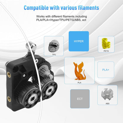 K2 Extruder Gear (2 Pcs) K2 plus Extruder  Upgrade Gears Kit All Metal Filament Drive Extruder Gear for K2 plus 3D Printer Accessories Parts