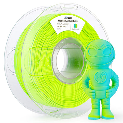 PLA Matte Dual Filament 1.75mm, 1KG/2.2LB