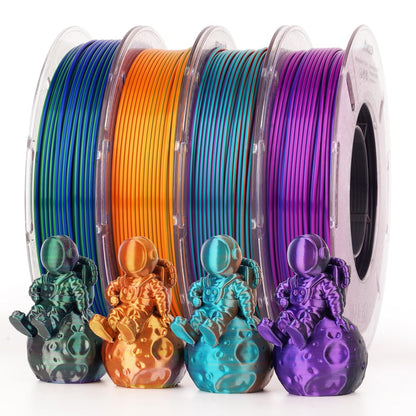 PLA Silk Triple Color Variety Pack (4x200g) - 1.75MM