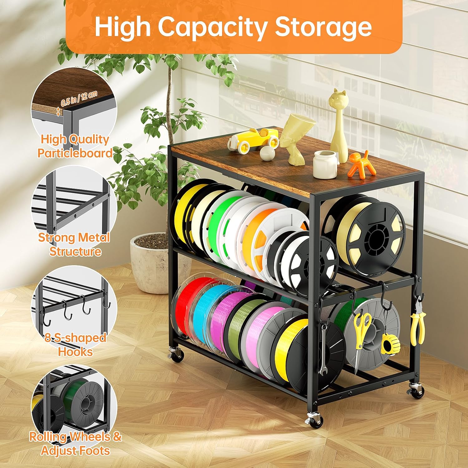  Filament Storage Rack- with Wheels