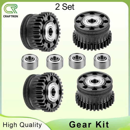 Upgrade Extruder Gear Kit for Creality K2 plus Hi Dual Helical All Metal Extruder Driver Gear Nickel DLC Coated 3D Printer Part
