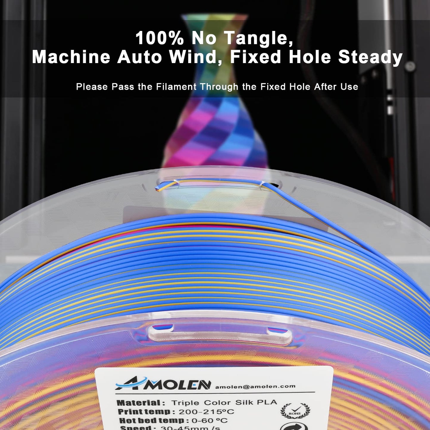 PLA Silk Triple Color Variety Pack (4x200g) - 1.75MM