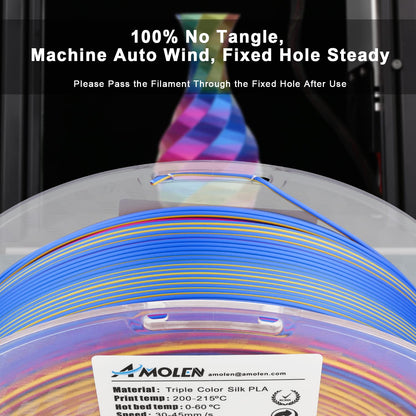 PLA Silk Triple Color Variety Pack (4x200g) - 1.75MM