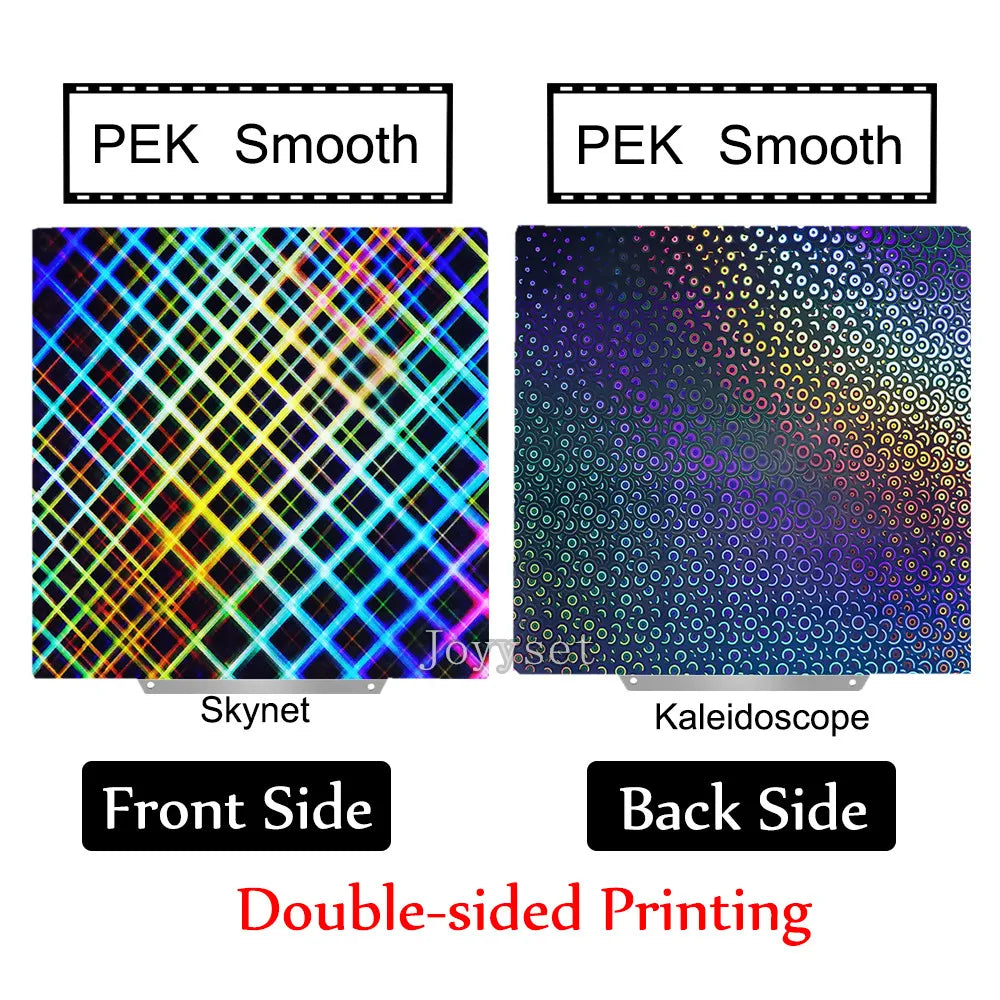 Holographic PEI Sheet 235X235 mm Double Sided  Spring Steel Sheet for Neptune 4, CR20, Ender 3, Adventurer 5m, & More!
