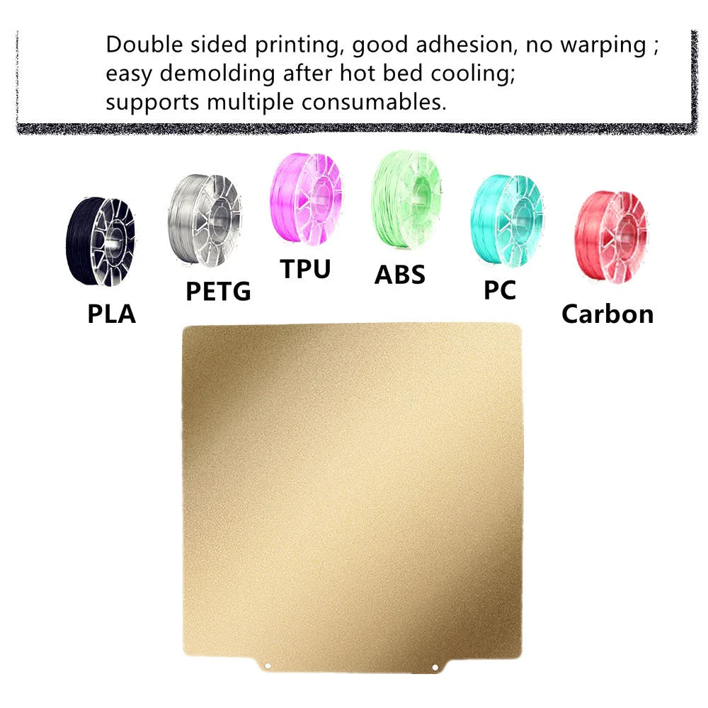 Holographic PEI Sheet 235X235 mm Double Sided  Spring Steel Sheet for Neptune 4, CR20, Ender 3, Adventurer 5m, & More!