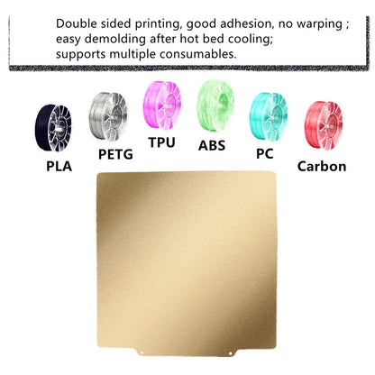 Holographic PEI Sheet 235X235 mm Double Sided  Spring Steel Sheet for Neptune 4, CR20, Ender 3, Adventurer 5m, & More!