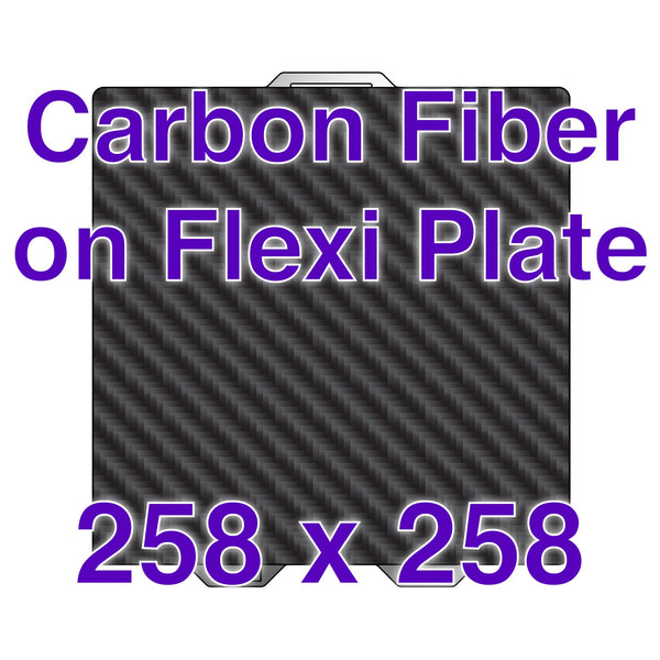 Flexi Plate with Carbon Fiber - Bambu Lab A1, X1, P1, P2S, X2D - 258 x 258