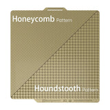 Biqu Panda Designer Series Build Plate for Bambu Labs P1, P2, A1 and X1 - Double Sided Honeycomb and Houdstooth