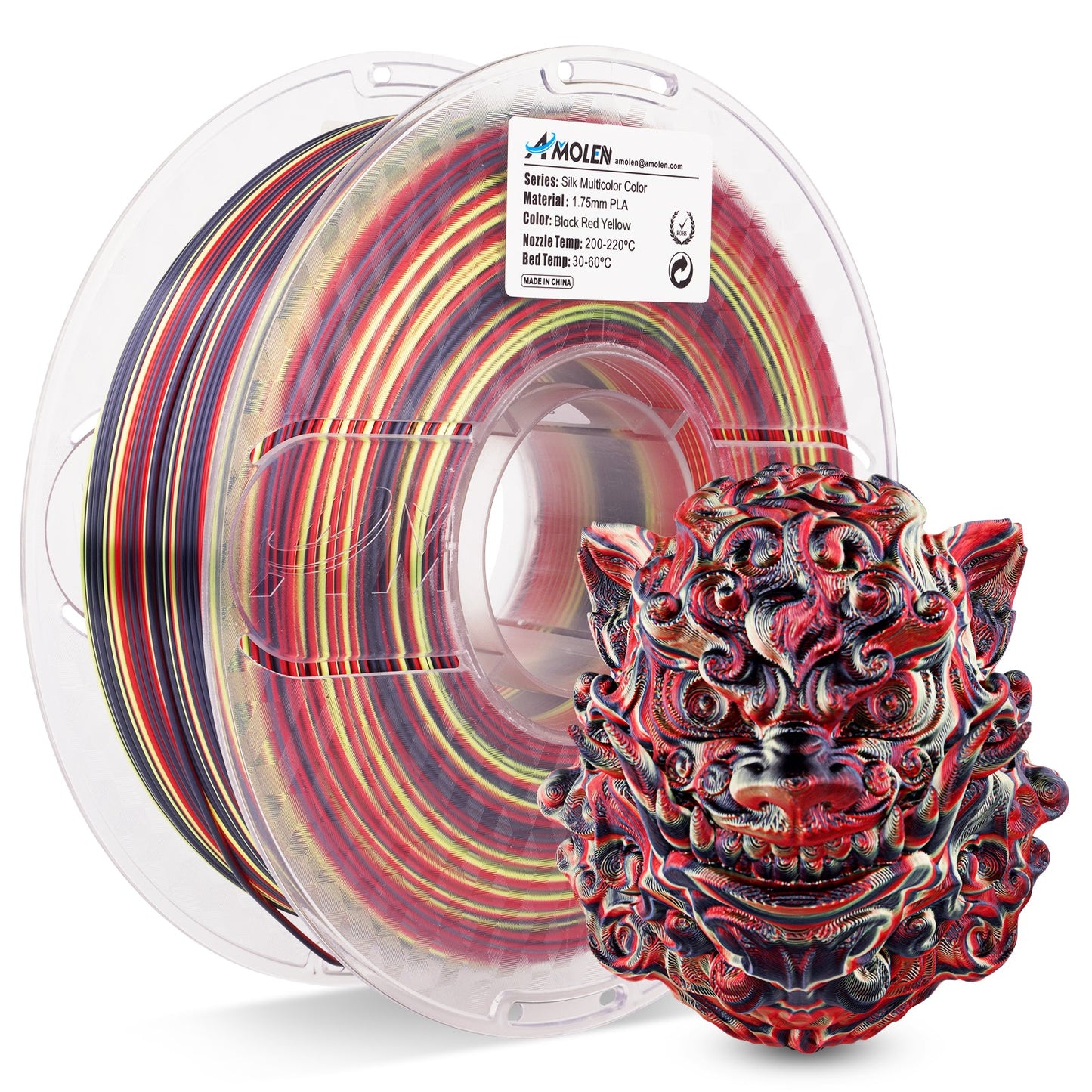 PLA Silk S-Series Filament 1.75mm, 1KG/2.2LB